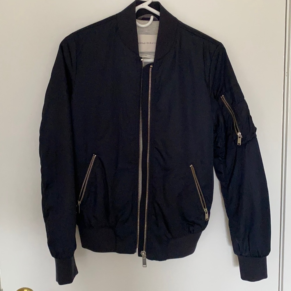 The Group by Babaton GILMAN BOMBER - worn once! Size XS deep navy blue
